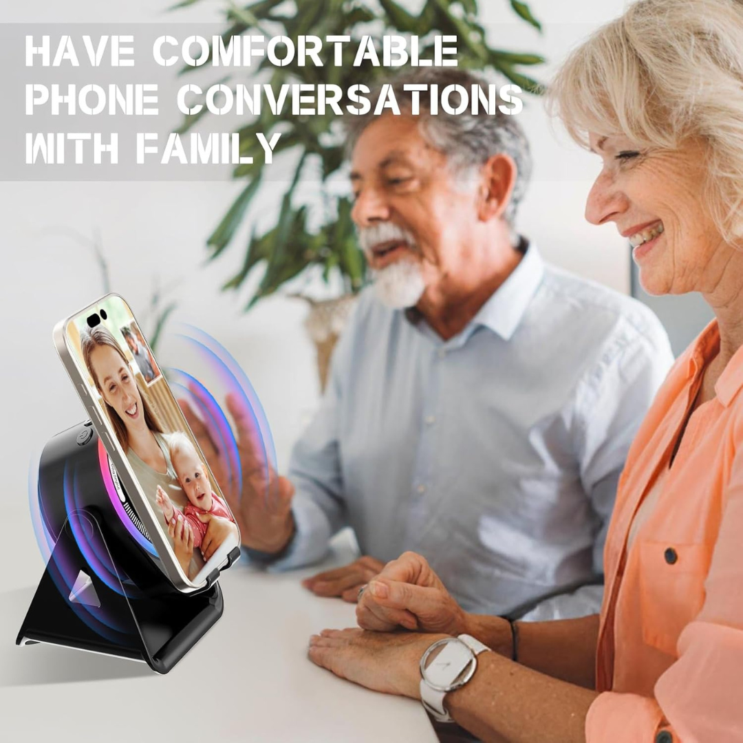 4-in-1 Wireless Induction Speaker with RGB Lights & Phone Stand